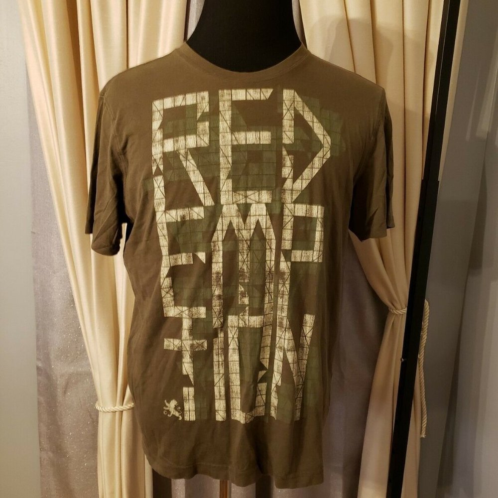 Express T Shirt Redemption Olive Green Large